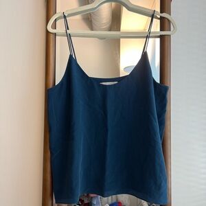 NWOT Everlane 100% silk navy camisole tank top size 10